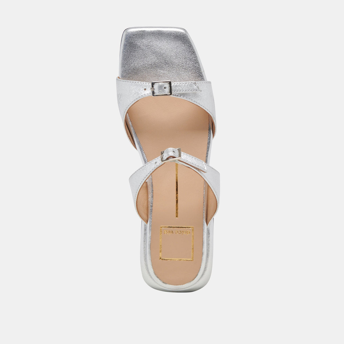 LAVERN SANDALS SILVER METALLIC LEATHER | Dolce Vita