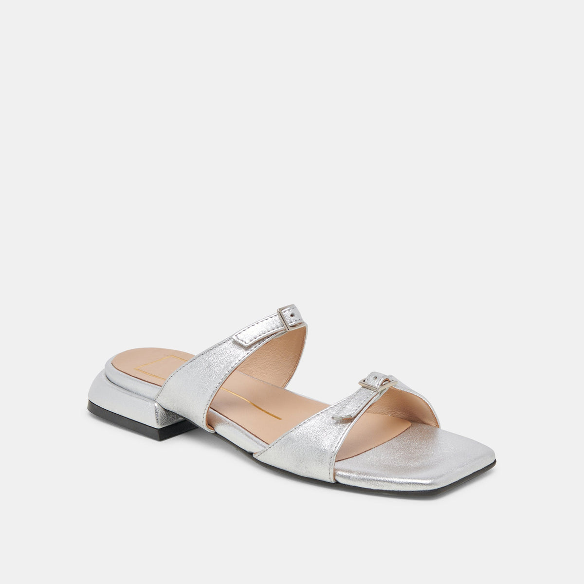 LAVERN SANDALS SILVER METALLIC LEATHER | Dolce Vita