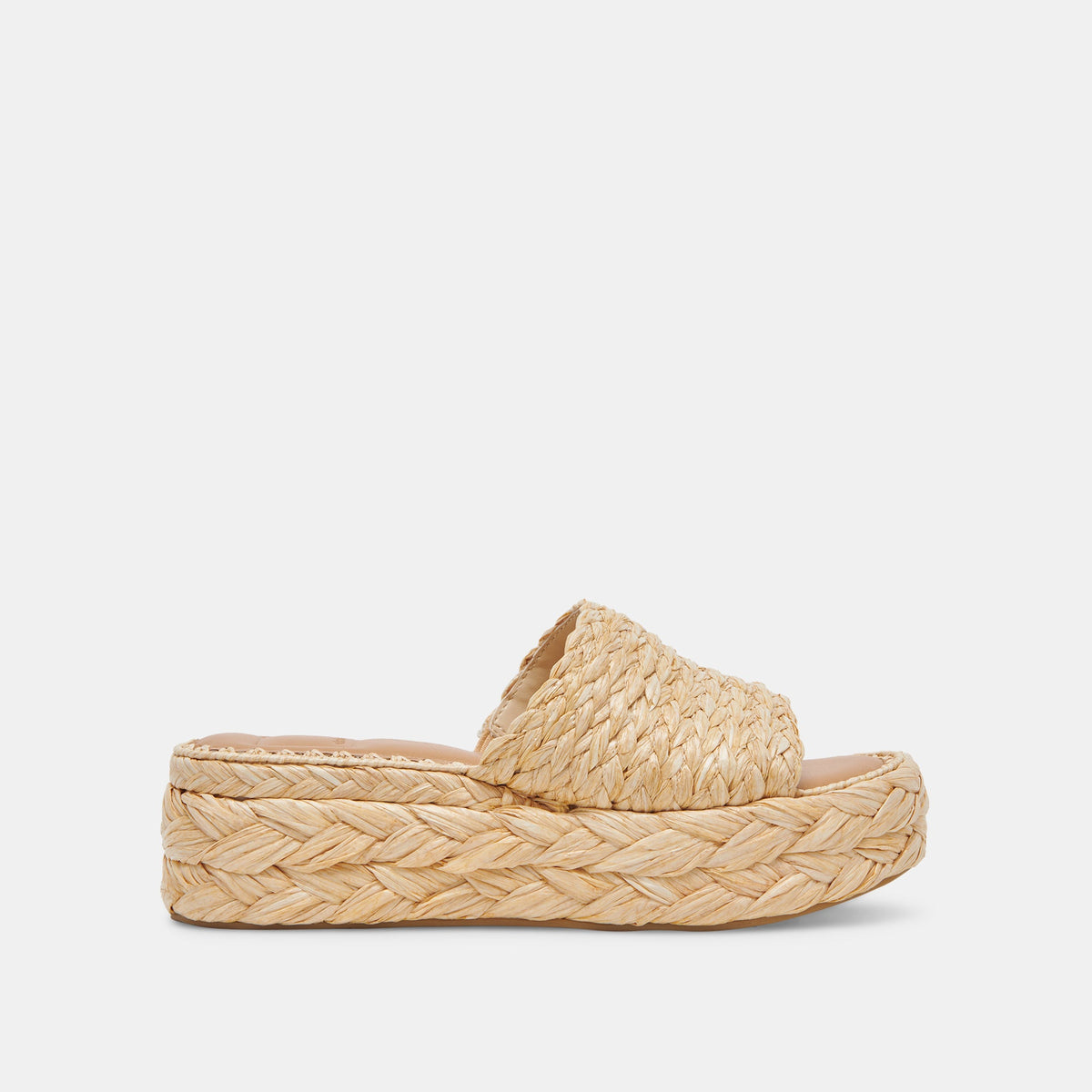 Chavi Wide Sandals LT Natural Raffia | Dolce Vita