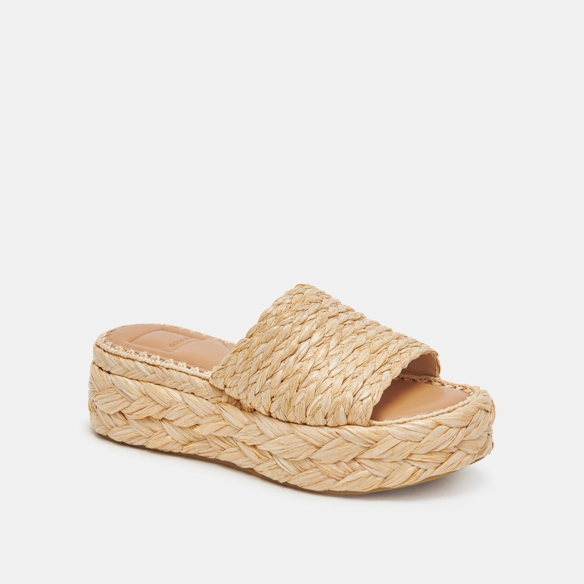 Chavi Wide Sandals LT Natural Raffia | Dolce Vita