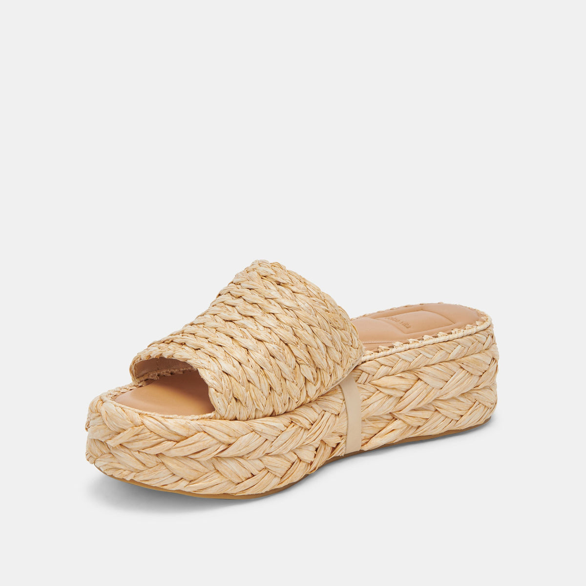 Chavi Wide Sandals LT Natural Raffia | Dolce Vita