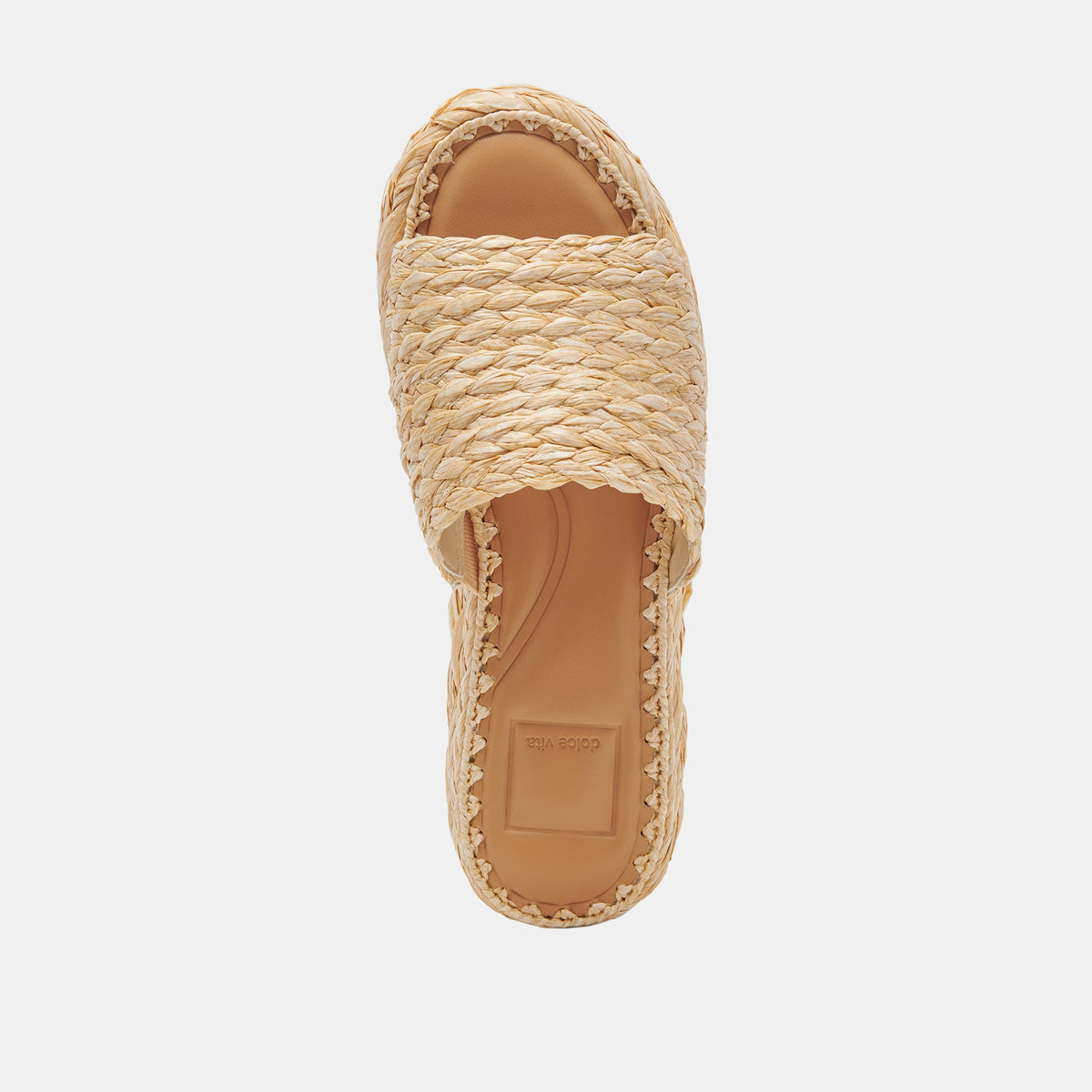 Chavi Wide Sandals LT Natural Raffia | Dolce Vita
