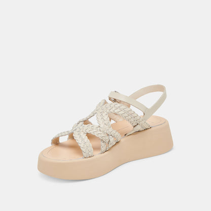 GATSBY SANDALS CREME LEATHER | Dolce Vita
