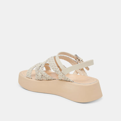 GATSBY SANDALS CREME LEATHER | Dolce Vita
