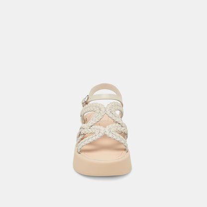 GATSBY SANDALS CREME LEATHER | Dolce Vita