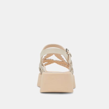 GATSBY SANDALS CREME LEATHER | Dolce Vita