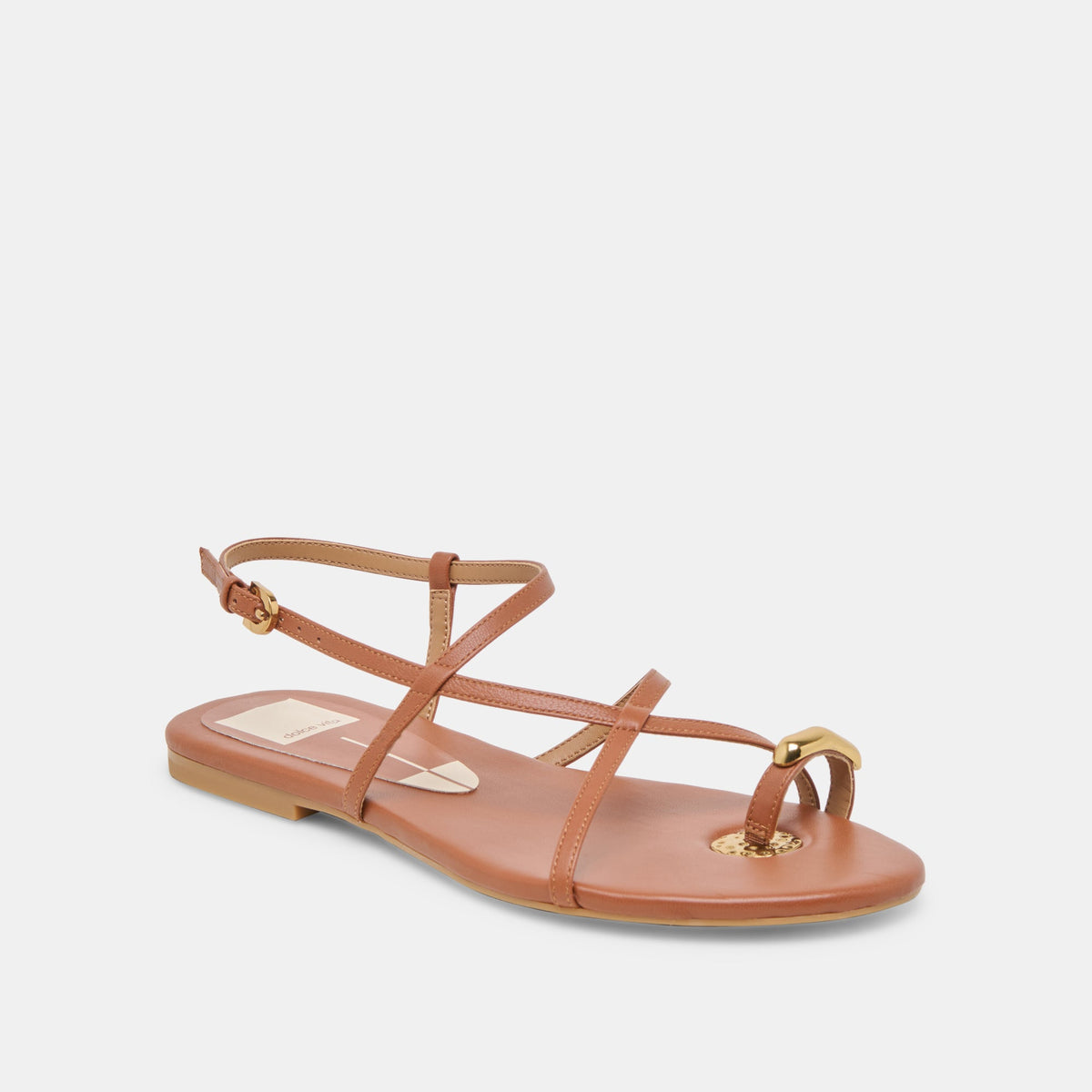 KESHA SANDALS COGNAC LEATHER | Dolce Vita