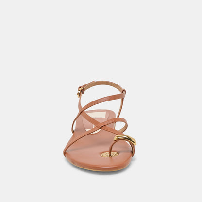 KESHA SANDALS COGNAC LEATHER | Dolce Vita