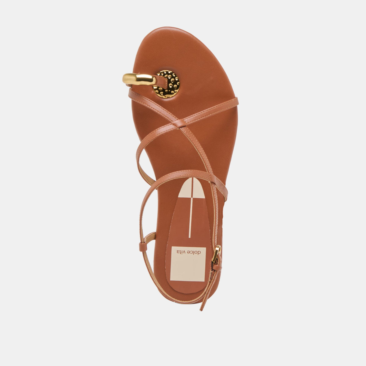 KESHA SANDALS COGNAC LEATHER | Dolce Vita