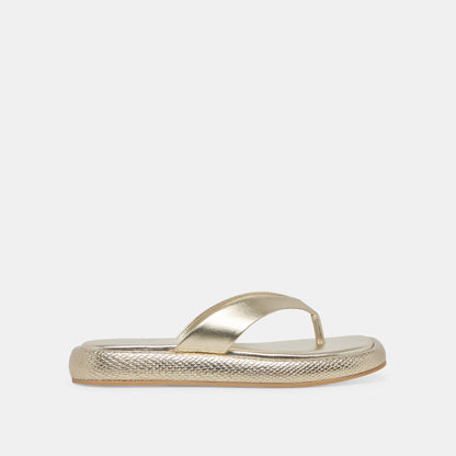 ADIN SANDALS PLATINUM DISTRESSED LEATHER | Dolce Vita