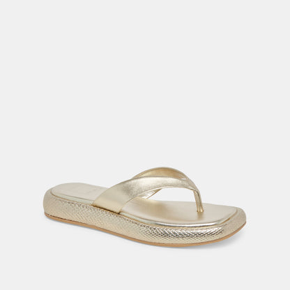 ADIN SANDALS PLATINUM DISTRESSED LEATHER | Dolce Vita