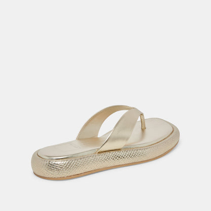 ADIN SANDALS PLATINUM DISTRESSED LEATHER | Dolce Vita