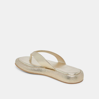 ADIN SANDALS PLATINUM DISTRESSED LEATHER | Dolce Vita