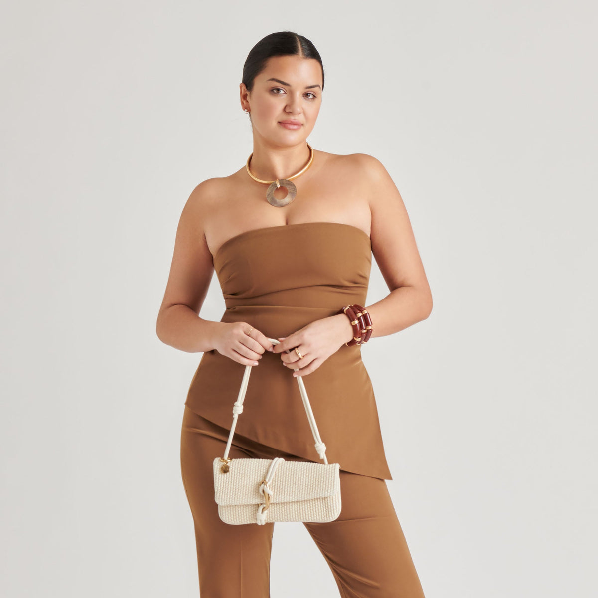 Alice Natural Raffia Shoulder Bag | Dolce Vita