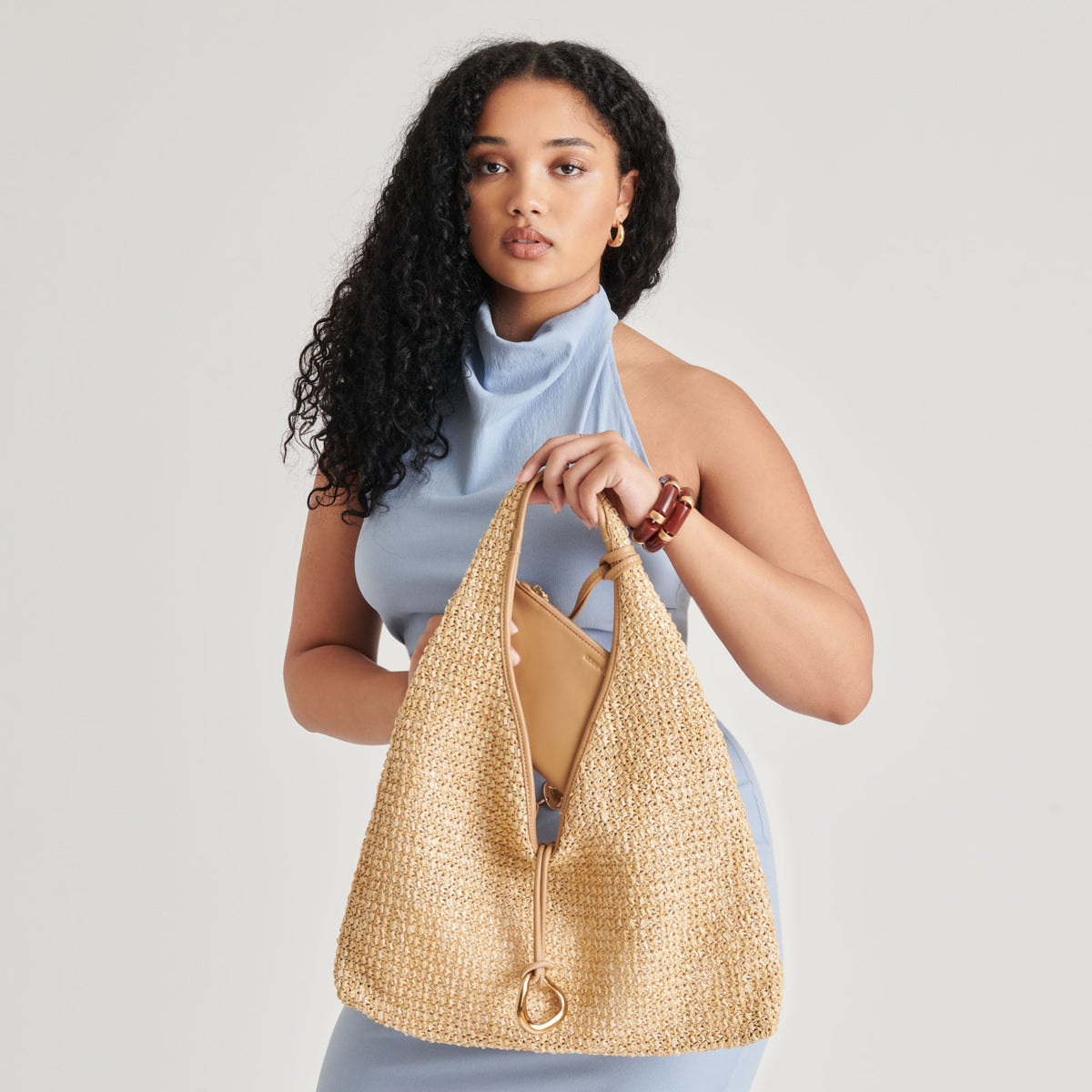 MISSIE TOTE NATURAL RAFFIA | Dolce Vita