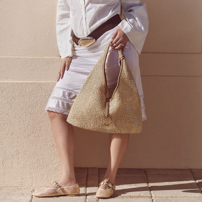 MISSIE TOTE NATURAL RAFFIA | Dolce Vita