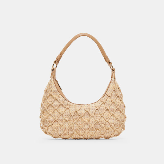 POSITANO SHOULDER BAG NATURAL RAFFIA | Dolce Vita