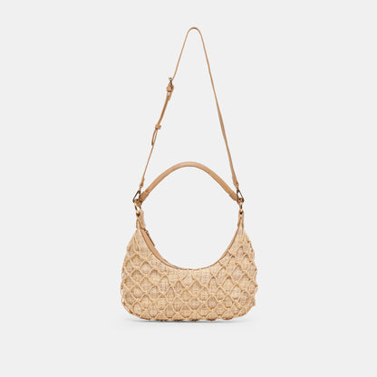POSITANO SHOULDER BAG NATURAL RAFFIA | Dolce Vita