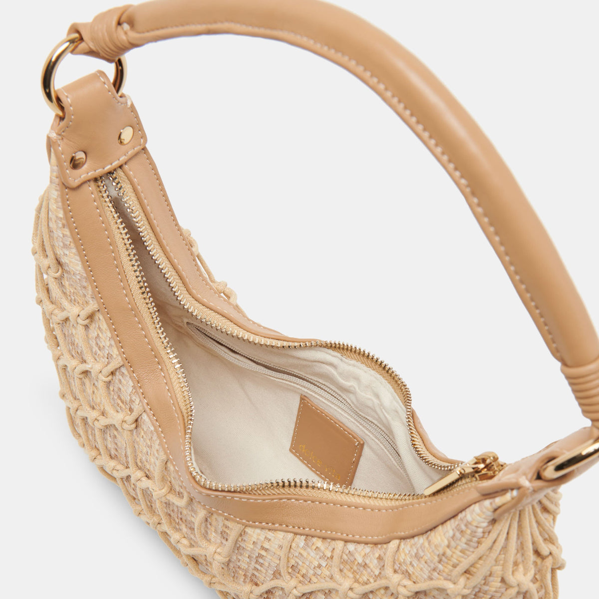 POSITANO SHOULDER BAG NATURAL RAFFIA | Dolce Vita
