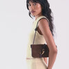 Alice Chocolate Suede Shoulder Bag | Dolce Vita