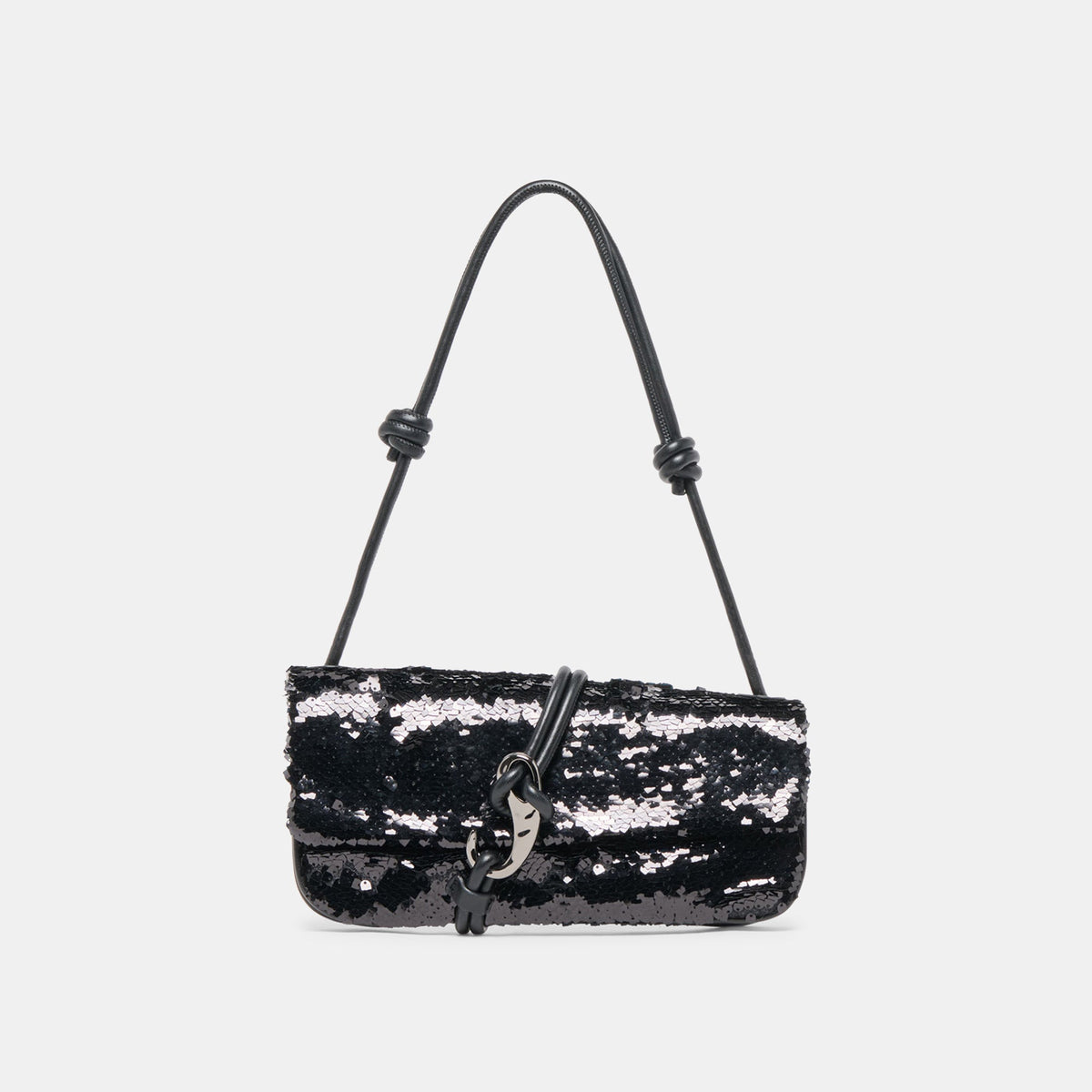 Alice Black Sequin Shoulder Bag | Dolce Vita