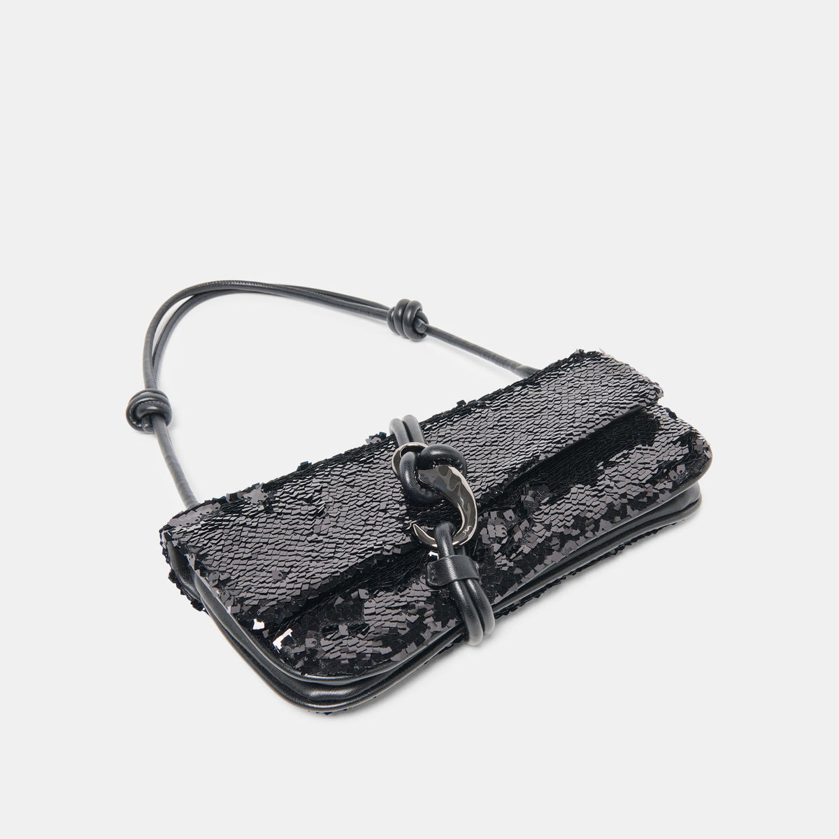 Alice Black Sequin Shoulder Bag | Dolce Vita