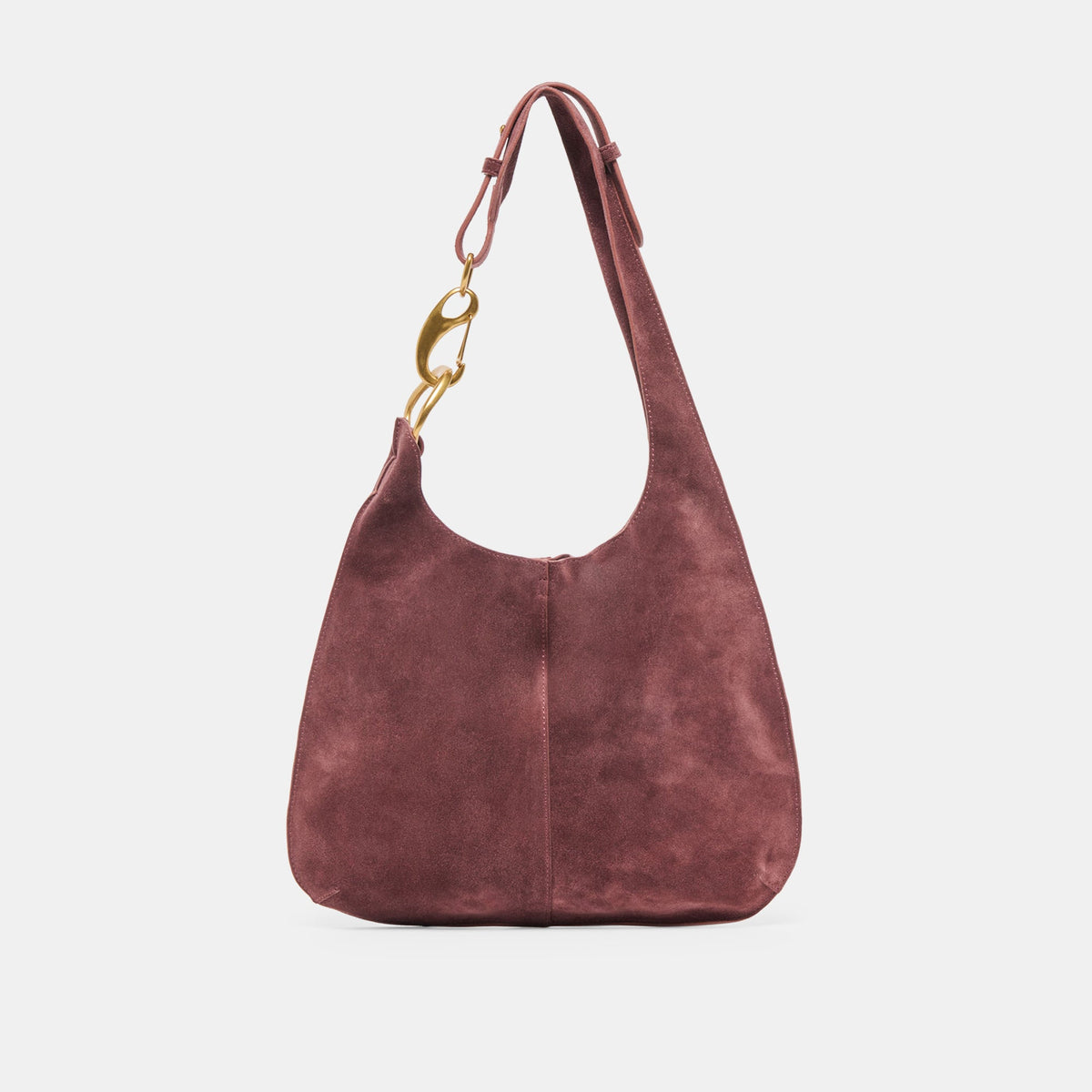 Johnnie Burgundy Suede Shoulder Bag | Dolce Vita