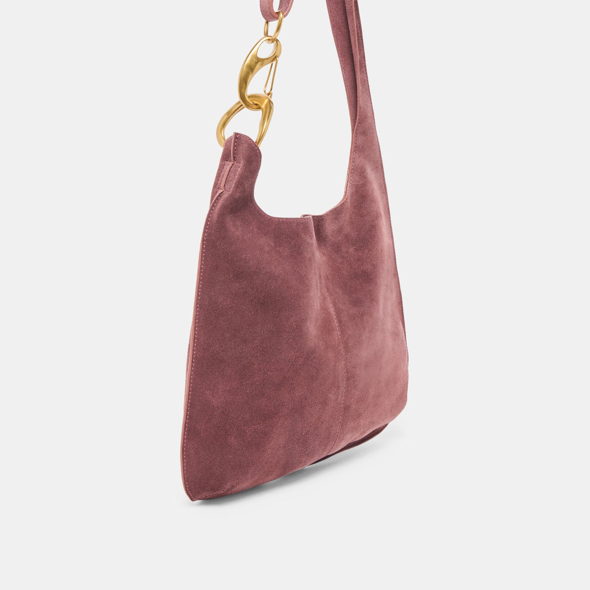 Johnnie Burgundy Suede Shoulder Bag | Dolce Vita
