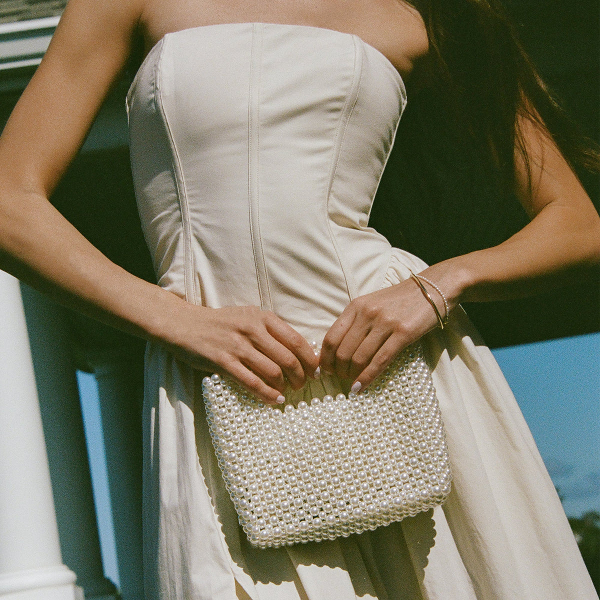 LINZY HANDBAG PEARL | Dolce Vita