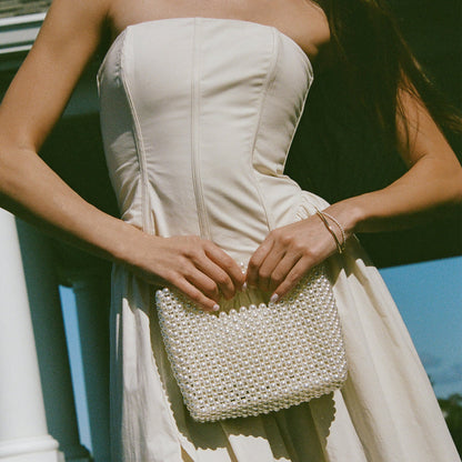 LINZY HANDBAG PEARL | Dolce Vita