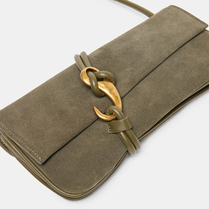 Alice Olive Suede Shoulder Bag | Dolce Vita