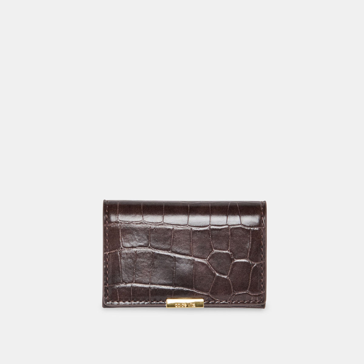 Mini-Me Brown Croco Stella Wallet | Dolce Vita