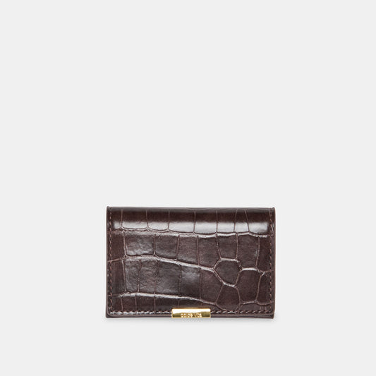 Mini-Me Brown Croco Stella Wallet | Dolce Vita