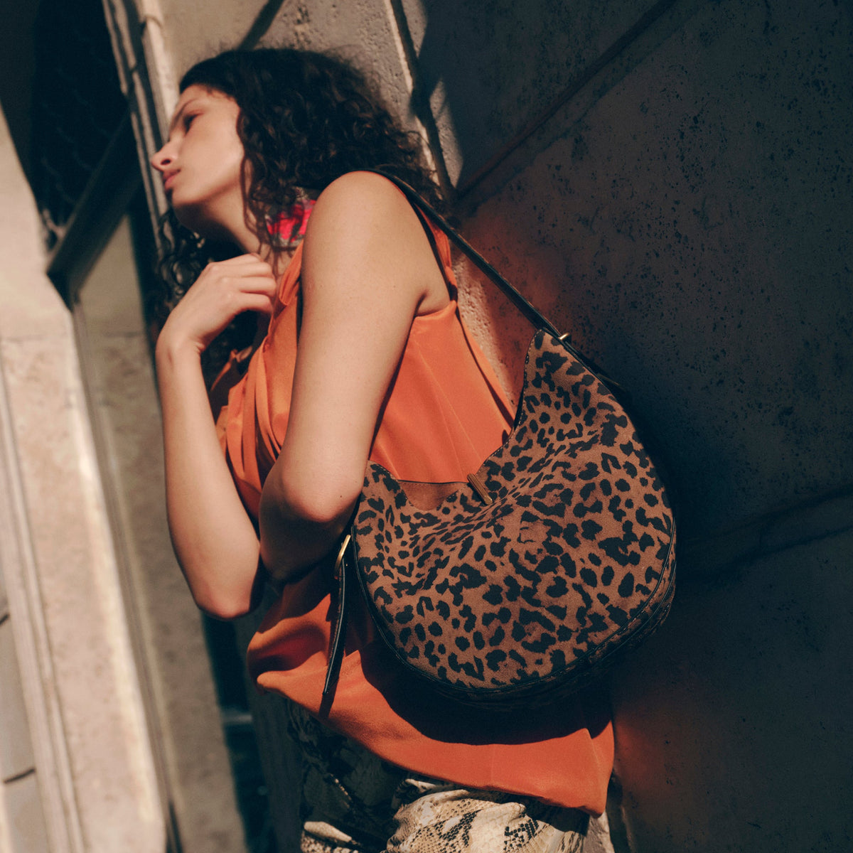 Bree Leopard Suede Shoulder Bag | Dolce Vita