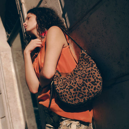 Bree Leopard Suede Shoulder Bag | Dolce Vita