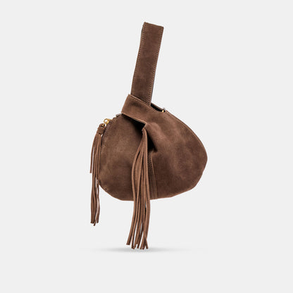 Zury Espresso Suede Handbag | Dolce Vita