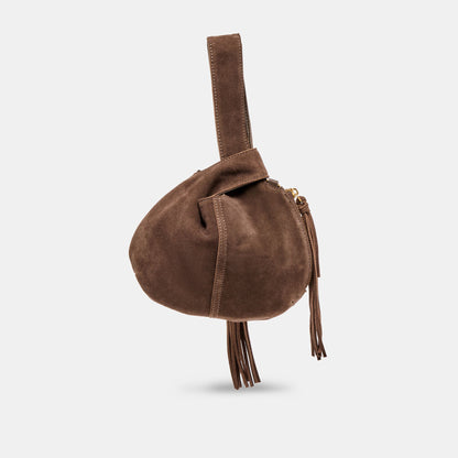 Zury Espresso Suede Handbag | Dolce Vita