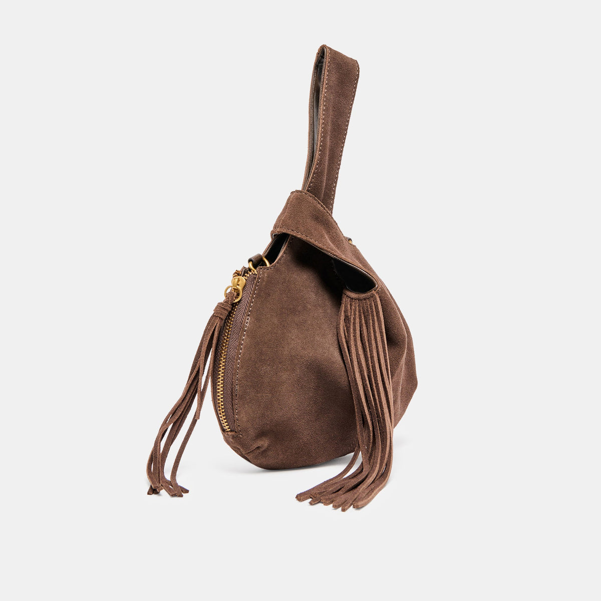 Zury Espresso Suede Handbag | Dolce Vita