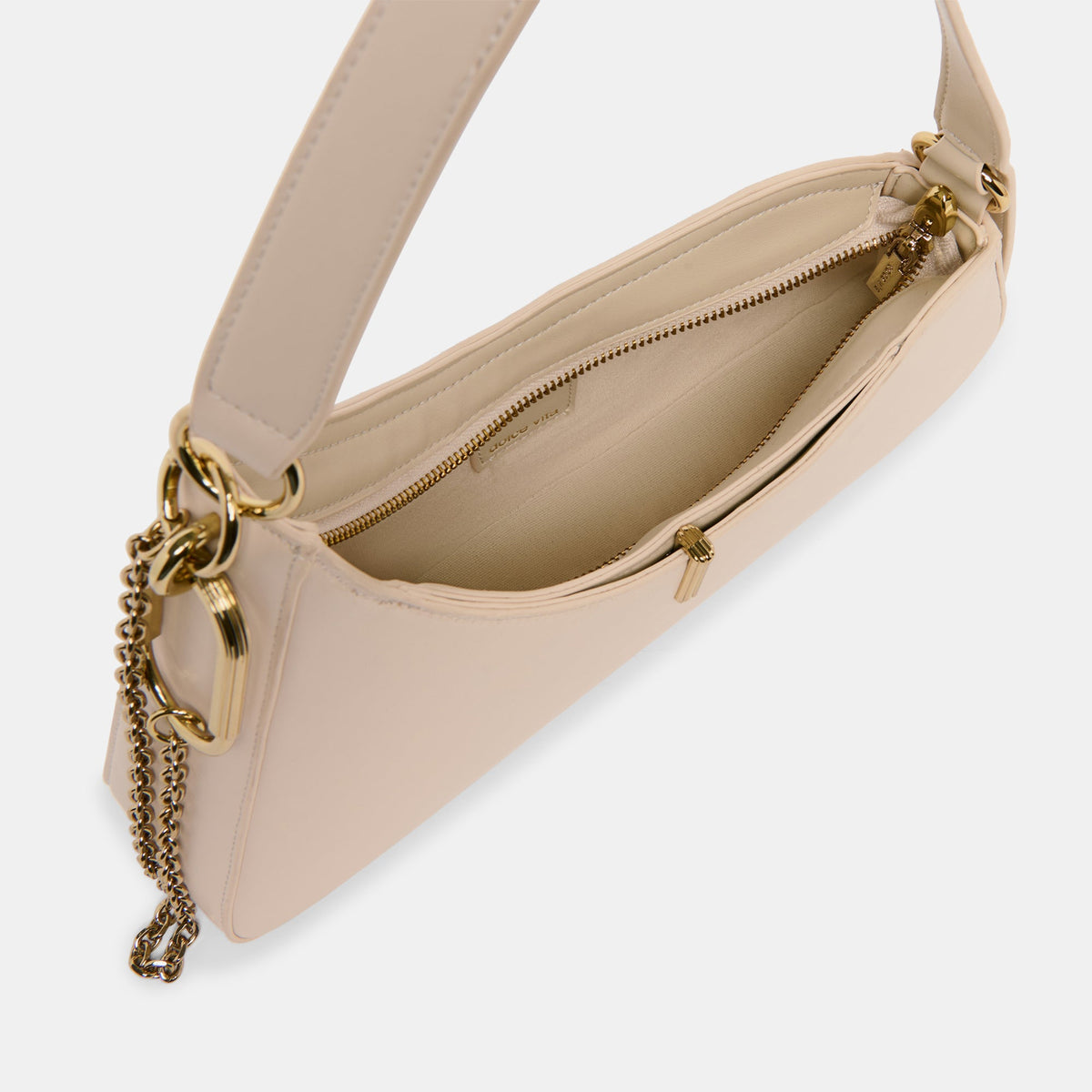 Prya Creme Leather Shoulder Bag | Dolce Vita