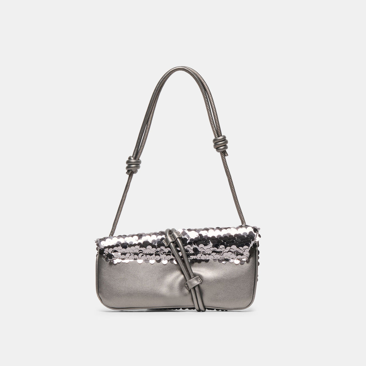Alice Gunmetal Sequin Shoulder Bag | Dolce Vita