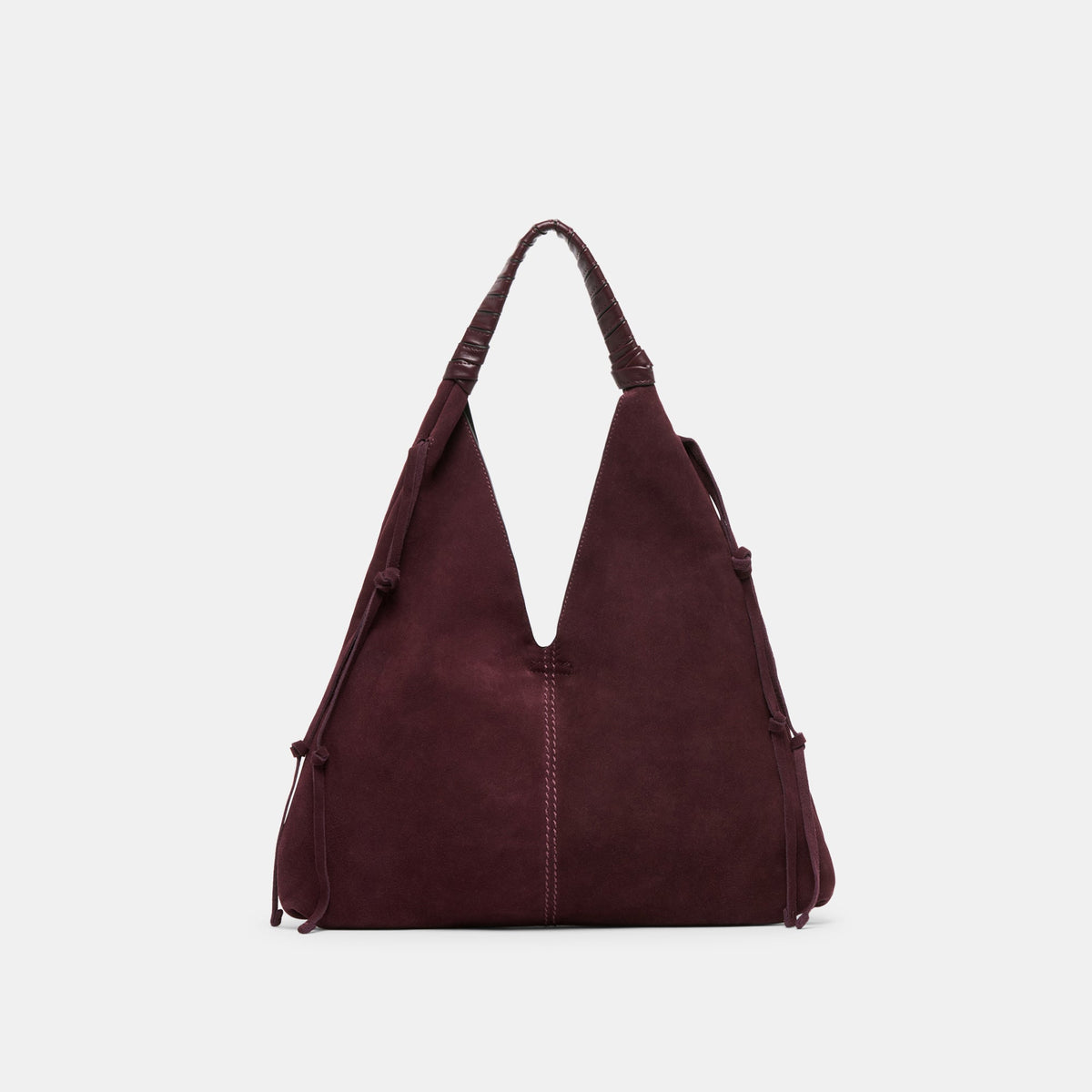 Merrick Burgundy Suede Tote | Dolce Vita