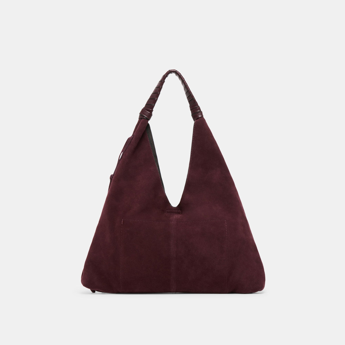Merrick Burgundy Suede Tote | Dolce Vita