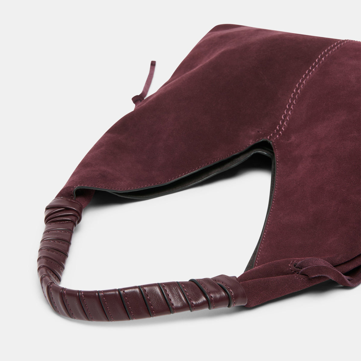 Merrick Burgundy Suede Tote | Dolce Vita