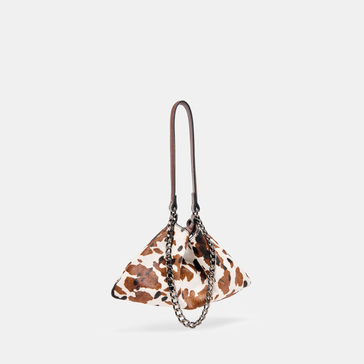 Jagger Cocoa Calf Hair Shoulder Bag | Dolce Vita