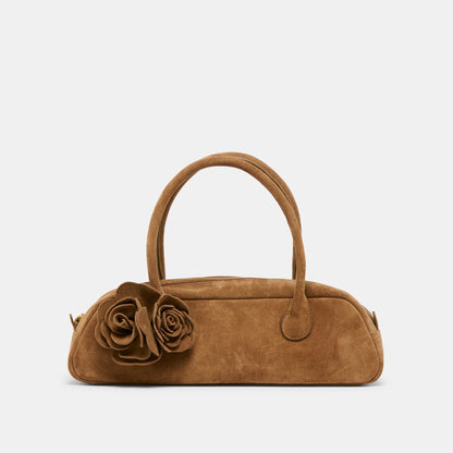 Boracay Brown Suede Shoulder Bag | Dolce Vita