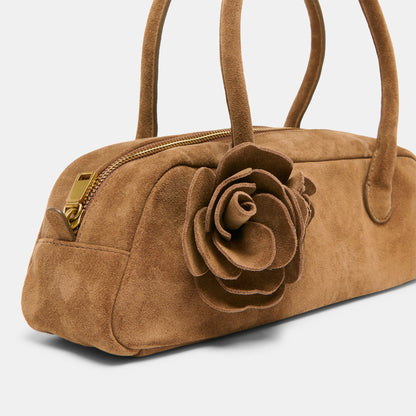 Boracay Brown Suede Shoulder Bag | Dolce Vita
