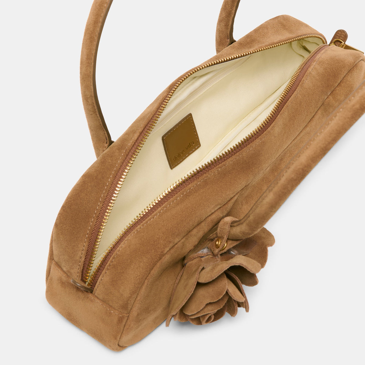 Boracay Brown Suede Shoulder Bag | Dolce Vita