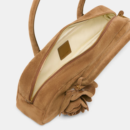 Boracay Brown Suede Shoulder Bag | Dolce Vita