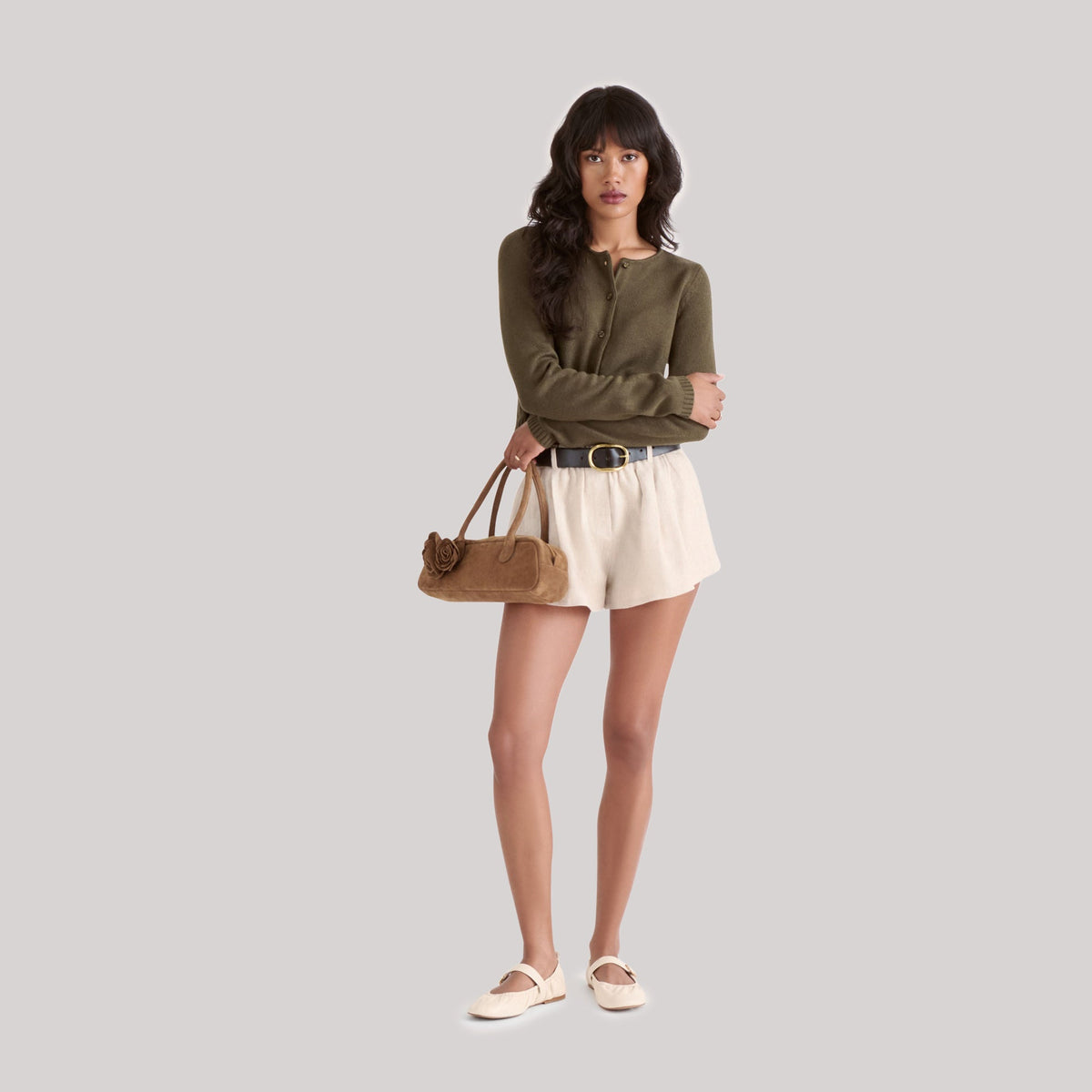 Boracay Brown Suede Shoulder Bag | Dolce Vita