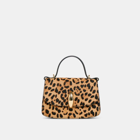 Lucia Leopard Calf Hair Crossbody | Dolce Vita
